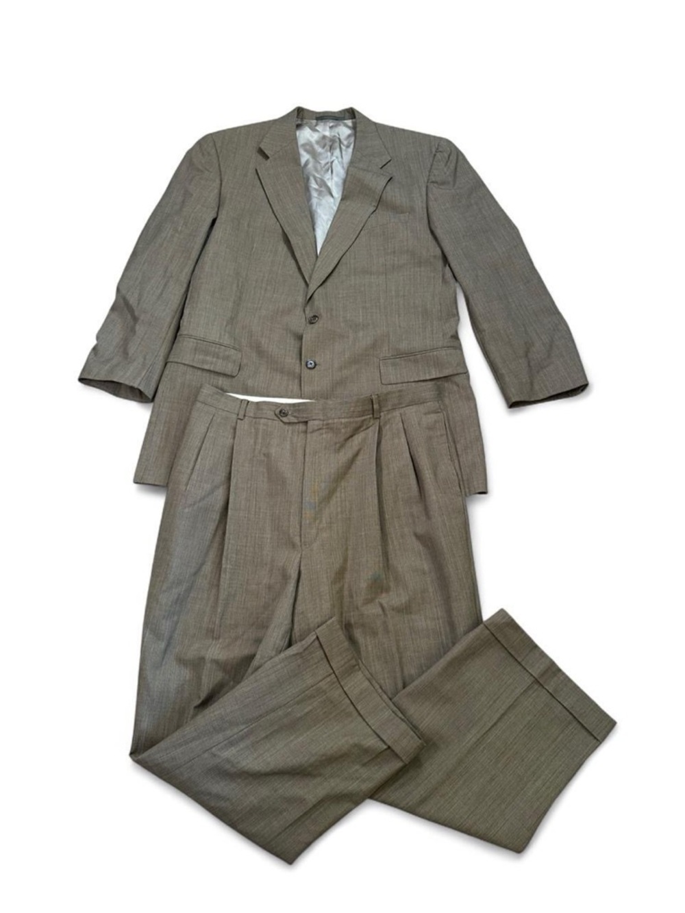 Kountz & Rider Shadyside Men’s 100% Worsted Wool Tessuto 2-Piece Suit 46L